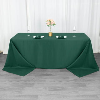 Experience Unmatched Style and Convenience with the Hunter Emerald Green Premium Polyester Tablecloth