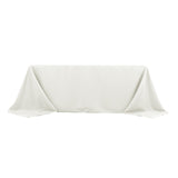 90x132inch Ivory 200 GSM Seamless Premium Polyester Rectangular Tablecloth