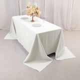 90x132inch Ivory 200 GSM Seamless Premium Polyester Rectangular Tablecloth