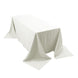 90x132inch Ivory 200 GSM Seamless Premium Polyester Rectangular Tablecloth