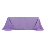 90x132inch Lavender Lilac Seamless Premium Polyester Rectangular Tablecloth 220GSM for 6 Foot Table