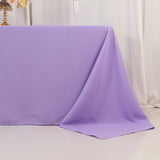 90x132inch Lavender Lilac Seamless Premium Polyester Rectangular Tablecloth 220GSM for 6 Foot Table