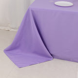 90x132inch Lavender Lilac Seamless Premium Polyester Rectangular Tablecloth 220GSM for 6 Foot Table