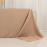 90x132inch Nude Seamless Premium Polyester Rectangular Tablecloth - 220GSM for 6 Foot Table