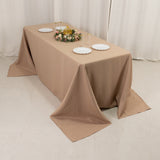 90x132inch Nude Seamless Premium Polyester Rectangular Tablecloth - 220GSM for 6 Foot Table