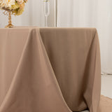 90x132inch Nude Seamless Premium Polyester Rectangular Tablecloth - 220GSM for 6 Foot Table