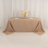 90x132inch Nude Seamless Premium Polyester Rectangular Tablecloth - 220GSM for 6 Foot Table