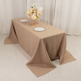 90x132inch Nude Seamless Premium Polyester Rectangular Tablecloth - 220GSM for 6 Foot Table