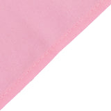 90x132inch Pink Seamless Premium Polyester Rectangular Tablecloth - 220GSM for 6 Foot Table