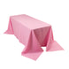 90x132inch Pink Seamless Premium Polyester Rectangular Tablecloth - 220GSM for 6 Foot Table