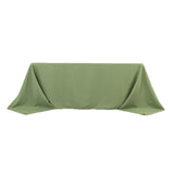 90x132inch Sage Green Seamless Premium Polyester Rectangular Tablecloth - 220GSM for 6 Foot Table