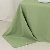 90x132inch Sage Green Seamless Premium Polyester Rectangular Tablecloth - 220GSM for 6 Foot Table