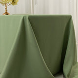 90x132inch Sage Green Seamless Premium Polyester Rectangular Tablecloth - 220GSM for 6 Foot Table