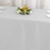 Silver Seamless Premium Polyester Rectangular Tablecloth 220GSM 90x132inch for 6 Foot Table 