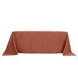 Terracotta (Rust) Seamless Polyester Rectangular Tablecloth - 90x132inch