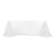 90x132inch White 200 GSM Seamless Premium Polyester Rectangular Tablecloth