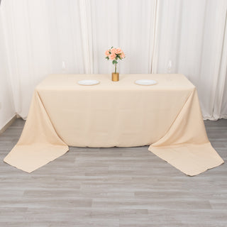 Beige Polyester Tablecloth for Elegant Events