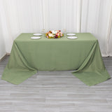 90x156inch Eucalyptus Sage Green 200 GSM Seamless Premium Polyester Rectangular Tablecloth
