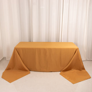 <h3 style="margin-left:0px;"><strong>Elegant Gold Seamless Premium Polyester Rectangular Tablecloth</strong>