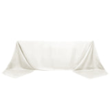 90 Inch x 156 Inch | Ivory Polyester Rectangular Tablecloth | TableclothsFactory