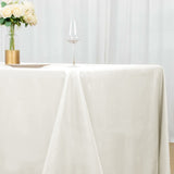 90 Inch x 156 Inch | Ivory Polyester Rectangular Tablecloth | TableclothsFactory