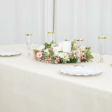 90 Inch x 156 Inch | Ivory Polyester Rectangular Tablecloth | TableclothsFactory