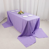 Lavender Lilac Seamless Premium Polyester Rectangular Tablecloth - 220GSM for 8 Foot