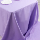 Lavender Lilac Seamless Premium Polyester Rectangular Tablecloth - 220GSM for 8 Foot