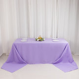 Lavender Lilac Seamless Premium Polyester Rectangular Tablecloth - 220GSM for 8 Foot