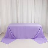 Lavender Lilac Seamless Premium Polyester Rectangular Tablecloth - 220GSM for 8 Foot