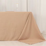 Nude Seamless Premium Polyester Rectangular Tablecloth 220GSM 90x156inch for 8 Foot Table Floor