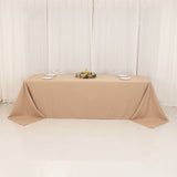 Nude Seamless Premium Polyester Rectangular Tablecloth 220GSM 90x156inch for 8 Foot Table Floor