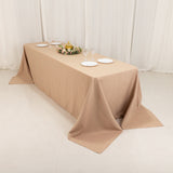 Nude Seamless Premium Polyester Rectangular Tablecloth 220GSM 90x156inch for 8 Foot Table Floor