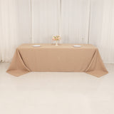 Nude Seamless Premium Polyester Rectangular Tablecloth 220GSM 90x156inch for 8 Foot Table Floor