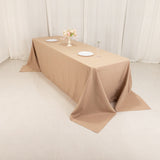 Nude Seamless Premium Polyester Rectangular Tablecloth 220GSM 90x156inch for 8 Foot Table Floor