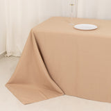 Nude Seamless Premium Polyester Rectangular Tablecloth 220GSM 90x156inch for 8 Foot Table Floor