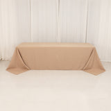 Nude Seamless Premium Polyester Rectangular Tablecloth 220GSM 90x156inch for 8 Foot Table Floor