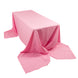 Pink Seamless Premium Polyester Rectangular Tablecloth 220GSM 90x156inch for 8 Foot Table