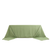 Sage Green Seamless Premium Polyester Rectangular Tablecloth - 220GSM for 8 Foot