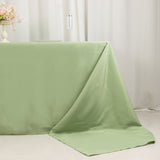 Sage Green Seamless Premium Polyester Rectangular Tablecloth - 220GSM for 8 Foot