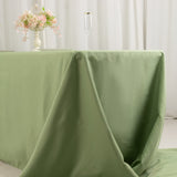 Sage Green Seamless Premium Polyester Rectangular Tablecloth - 220GSM for 8 Foot