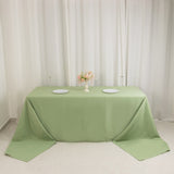 Sage Green Seamless Premium Polyester Rectangular Tablecloth - 220GSM for 8 Foot