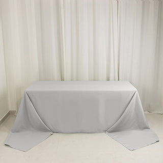 <h3 style="margin-left:0px;"><strong>Seamless Silver Premium Polyester Rectangular Tablecloth</strong>