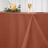 Terracotta (Rust) Seamless Polyester Rectangular Tablecloth - 90x156inch