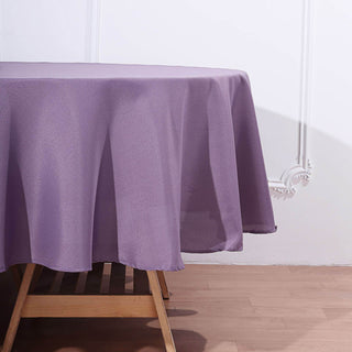 Enhance Your Event Decor with the 90" Violet Amethyst Tablecloth