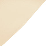 90Inch Beige Polyester Round Tablecloth