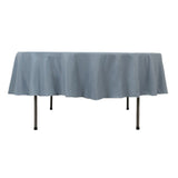 Dusty Blue Seamless Premium Polyester Round Tablecloth - 220GSM