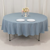 Dusty Blue Seamless Premium Polyester Round Tablecloth - 220GSM