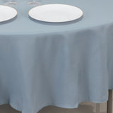 Dusty Blue Seamless Premium Polyester Round Tablecloth - 220GSM