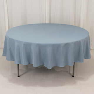 <h3 style="margin-left:0px;"><strong>Seamless Dusty Blue Premium Polyester Round Tablecloth</strong>